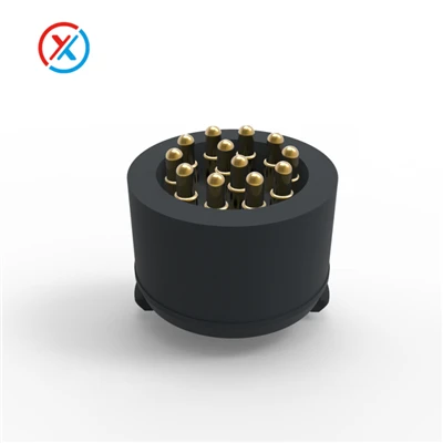 Ċirkolari 12 Pin Spring Pin Konnettur